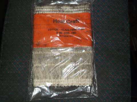 PARAFFIN HEATER COTTON- GLASS FIBRE WICK  -  HEAT CRAFT R-85 (HW-195) BY COZMAR 10/11 )